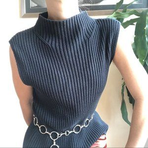SOLD LizSport Mock Neck Sweater